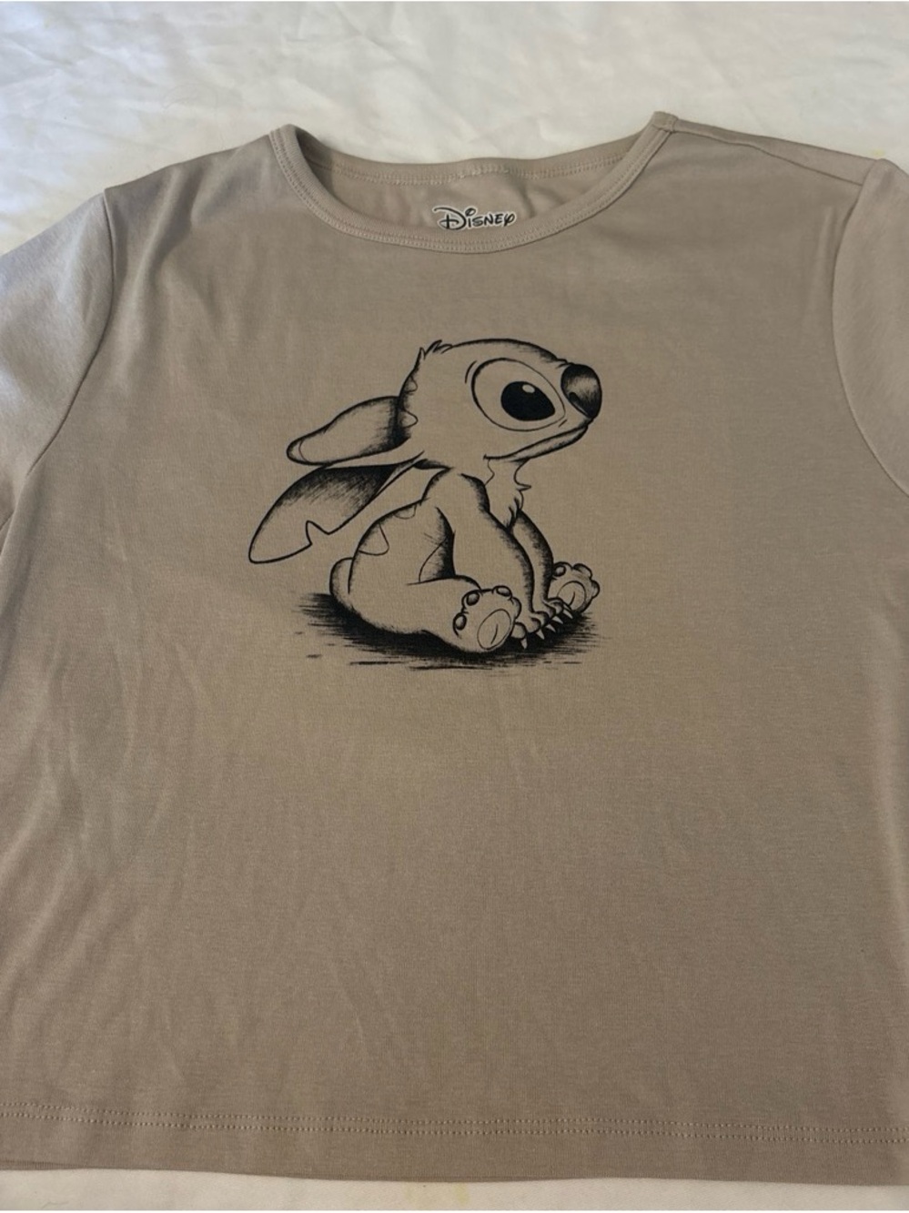 Disney Kids Taupe Graphic Stitch Tee